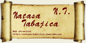 Nataša Tabajica vizit kartica